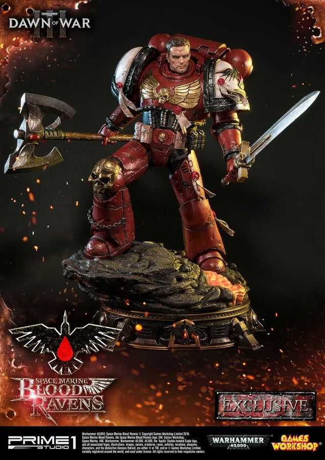 Space Marine Blood Ravens (Deluxe Version) Warhammer 40,000: Dawn of War III – Prime1Studio – ActionFigure Brasil