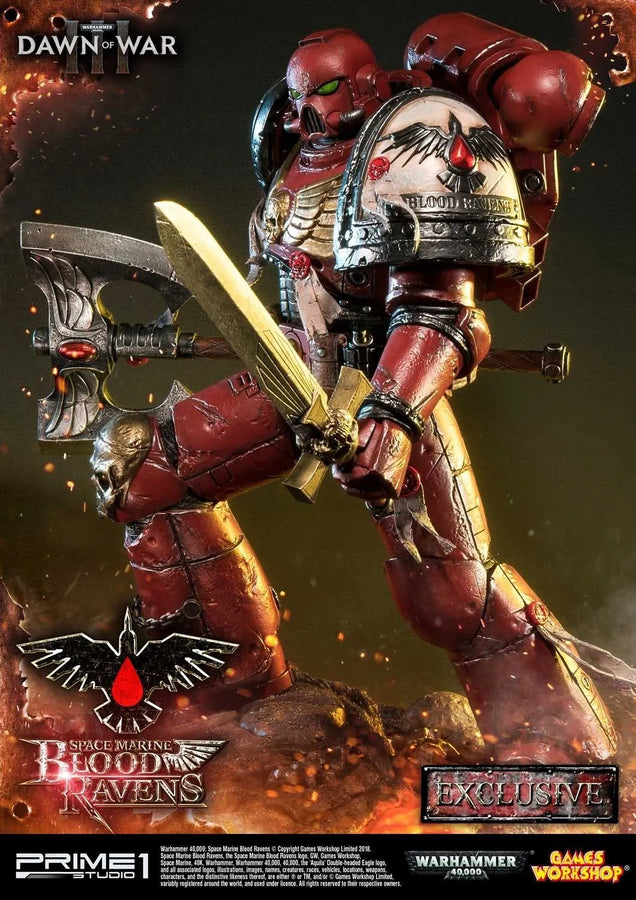 Space Marine Blood Ravens (Deluxe Version) Warhammer 40,000: Dawn of War III – Prime1Studio – ActionFigure Brasil