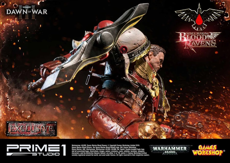 Space Marine Blood Ravens (Deluxe Version) Warhammer 40,000: Dawn of War III – Prime1Studio – ActionFigure Brasil