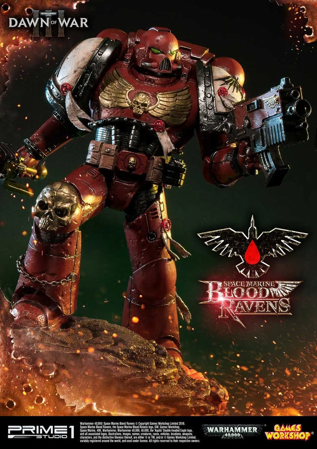 Space Marine Blood Ravens (Deluxe Version) Warhammer 40,000: Dawn of War III – Prime1Studio – ActionFigure Brasil