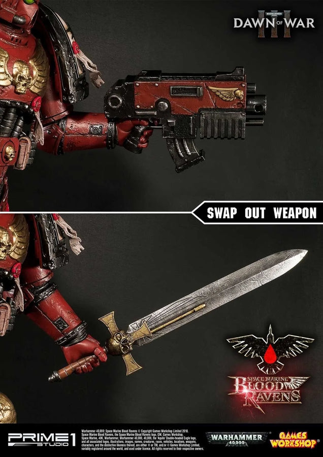 Space Marine Blood Ravens (Regular Version) Warhammer 40,000: Dawn of War III – Prime1Studio – ActionFigure Brasil