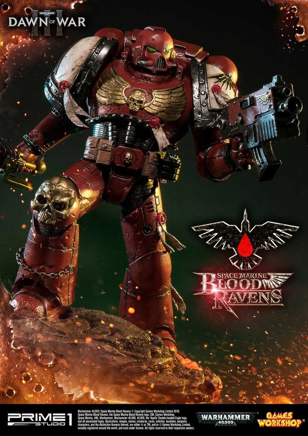 Space Marine Blood Ravens (Regular Version) Warhammer 40,000: Dawn of War III – Prime1Studio – ActionFigure Brasil