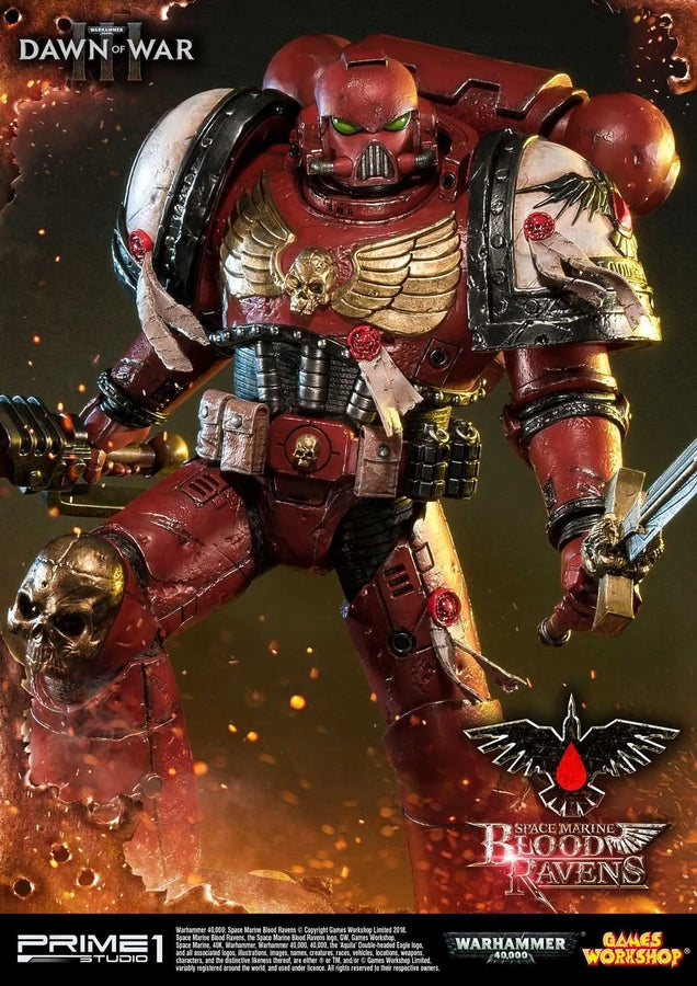 Space Marine Blood Ravens (Regular Version) Warhammer 40,000: Dawn of War III – Prime1Studio – ActionFigure Brasil