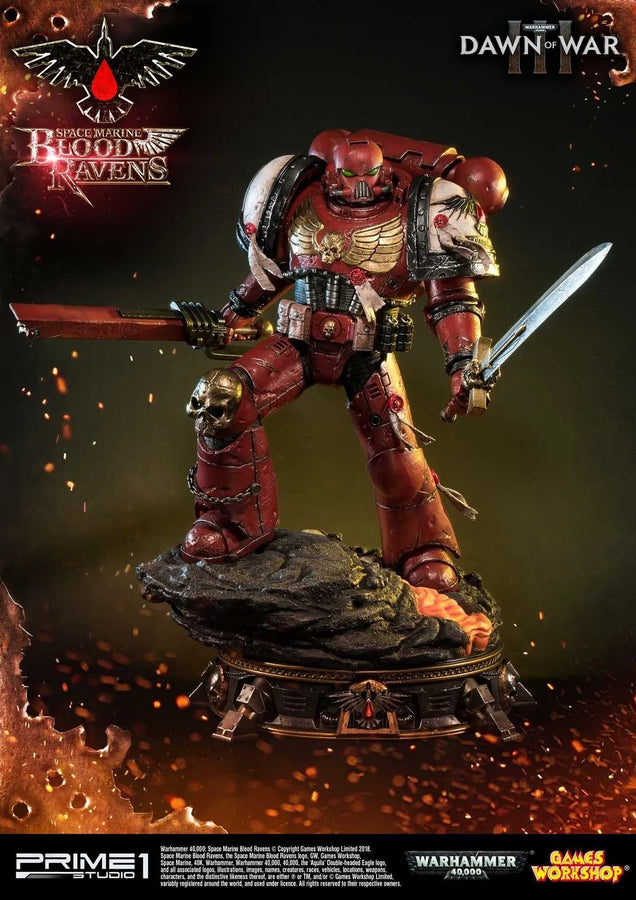 Space Marine Blood Ravens (Regular Version) Warhammer 40,000: Dawn of War III – Prime1Studio – ActionFigure Brasil