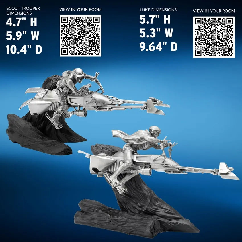 Speeder Bike Chase Diorama - LIMITED EDITION: 1000 – Royal Selangor – ActionFigure Brasil