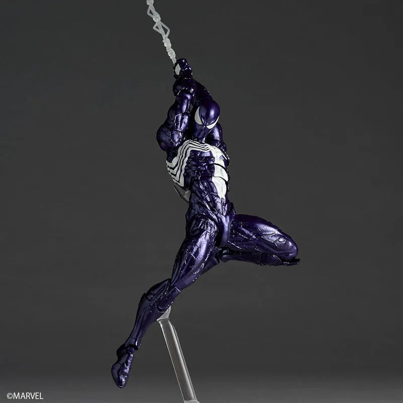 Spider-Man - Symbiote Spider-Man - Amazing Yamaguchi - Revoltech - Purple Ver. (Kaiyodo)ㅤ – Kaiyodo – ActionFigureBrasil