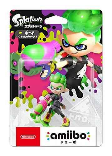 Splatoon 2 - Inkling - Amiibo - Amiibo Splatoon Series - Boy, Neon Green (Nintendo)ㅤ – Nintendo As Manufacturer – ActionFigure Brasil — ângulo diferente
