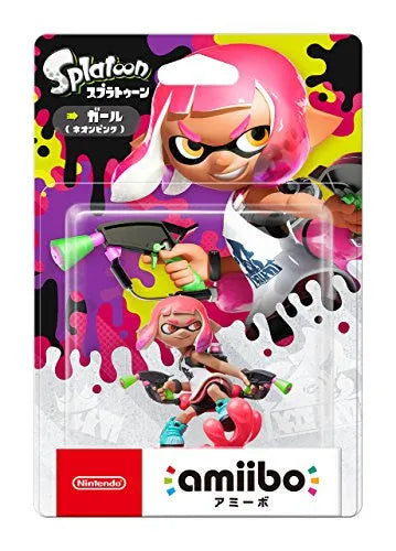Splatoon 2 - Inkling - Amiibo - Amiibo Splatoon Series - Girl, Neon Pinkㅤ – Nintendo – ActionFigure Brasil — ângulo diferente