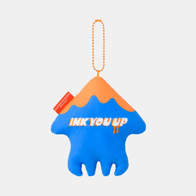 Splatoon - INK YOU UP Keychain Plushie - Blue Ver. - Nintendo Tokyo Exclusive (Nintendo Store)ㅤ – Nintendo Store – ActionFigure Brasil — ângulo diferente