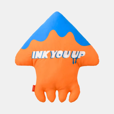 Splatoon - INK YOU UP Squid Cushion - Orange Ver. - Nintendo Tokyo Exclusive (Nintendo Store)ㅤ – Nintendo Store – ActionFigure Brasil — ângulo diferente