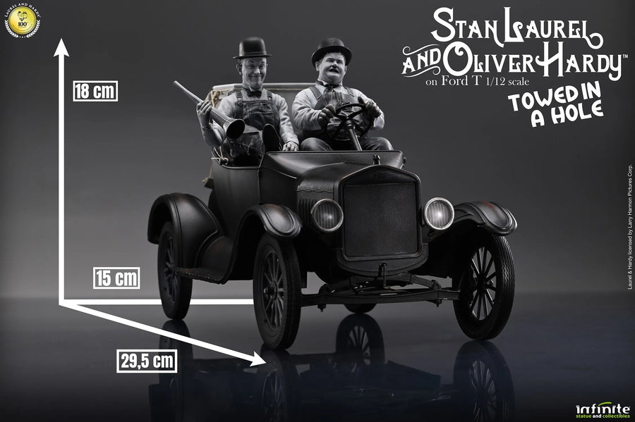 Stan Laurel & Oliver Hardy on Ford T – Infinite Statue – ActionFigure Brasil