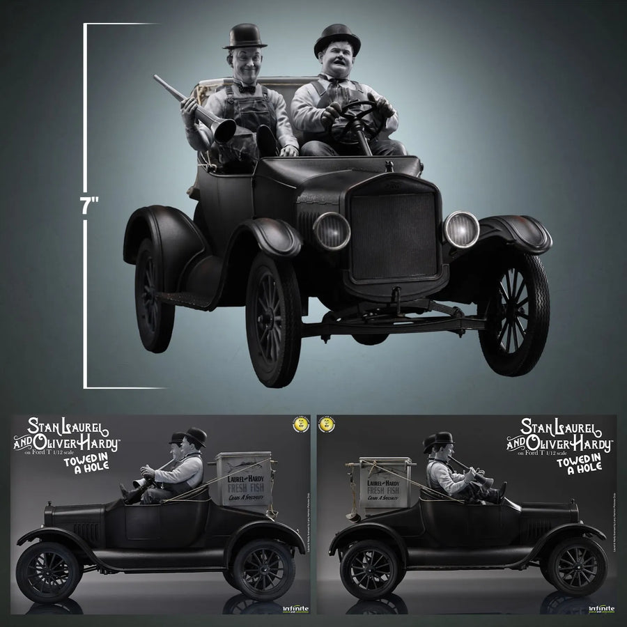 Stan Laurel & Oliver Hardy on Ford T – Infinite Statue – ActionFigure Brasil