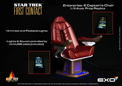 Star Trek: First Contact Enterprise-E Captain’s Chair – EXO-6 – ActionFigure Brasil — acessórios