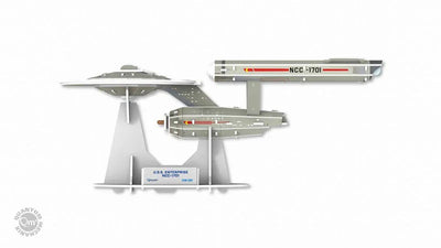 Star Trek / Qraftworks Starship 3D Paper Craft Model: 8-Ship Setㅤ – Quantum Mechanix – ActionFigureBrasil — close