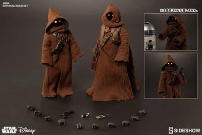 Star Wars 1/6 Scale Creatures of Galaxy - Jawa (Set of 2)ㅤ – Sideshow Collectibles – ActionFigureBrasil — close