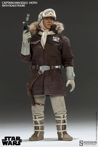 Star Wars 1/6 Scale Figure - Heroes of Rebellion: Han Solo (Hoth Version)ㅤ – Sideshow Collectibles – ActionFigure Brasil — ângulo diferente