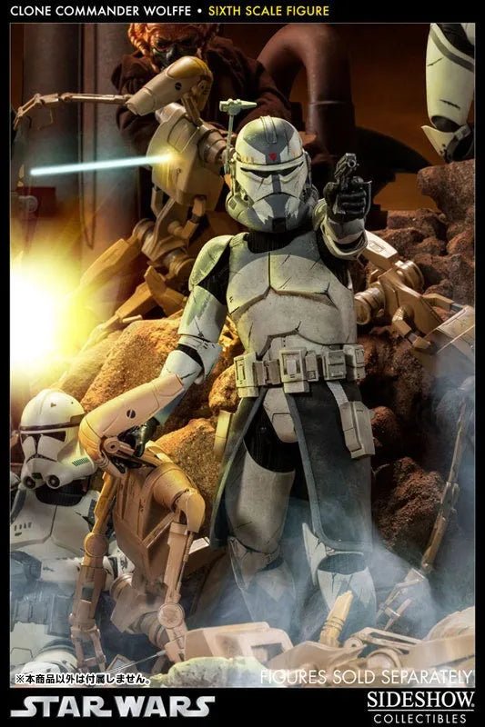 Star Wars 1/6 Scale Figure - Militaries Of Star Wars: Clone Commander Wolffeㅤ – Sideshow Collectibles – ActionFigure Brasil