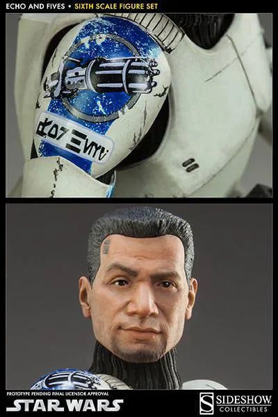 Star Wars 1/6 Scale Figure - Militaries of Star Wars Clone Trooper/ Echo & Fivesㅤ – Sideshow Collectibles – ActionFigure Brasil
