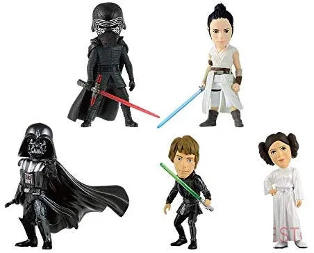 Star Wars - Darth Vader - Rey - Kylo Ren - Princess Leia - Luke Skywalker - Star Wars World Collectable Figure Premium - Set of 5 Figures (Banpresto)ㅤ – Banpresto – ActionFigure Brasil