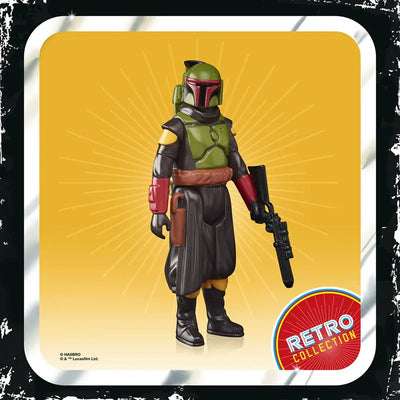 "Star Wars" "RETRO Series" 3.75 Inch Action Figure Boba Fett (Morak) "The Mandalorian"ㅤ – Hasbro – ActionFigureBrasil — ângulo diferente
