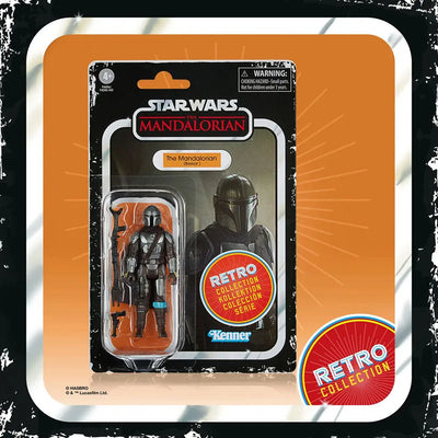 "Star Wars" "RETRO Series" 3.75 Inch Action Figure Mandalorian (Beskar) "Mandalorian"ㅤ – Hasbro – ActionFigureBrasil — embalagem
