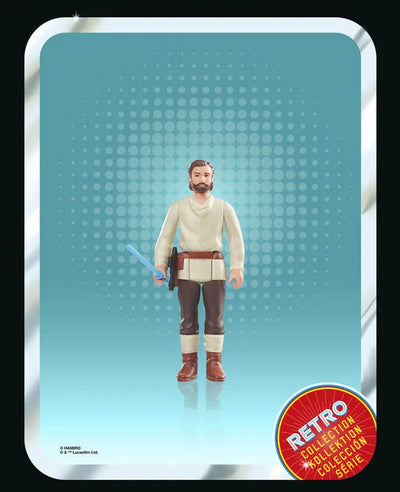 "Star Wars" "RETRO Series" 3.75 Inch Action Figure Obi-Wan Kenobi (Wandering Jedi)ㅤ – Hasbro – ActionFigureBrasil — acessórios