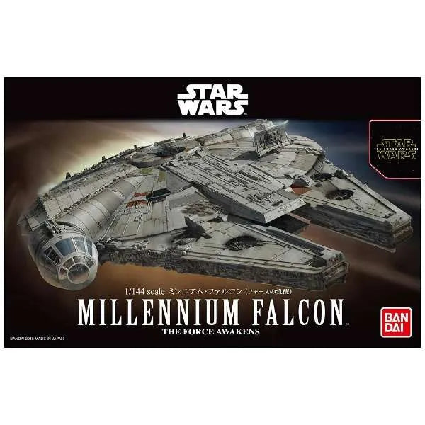 Star Wars - Star Wars: The Force Awakens - BB-8 - Chewbacca - Finn - Han Solo - Rey - Spacecrafts & Vehicles - Star Wars Plastic Model - Millennium Falcon - 1/144 (Bandai)ㅤ – Bandai – ActionFigureBrasil
