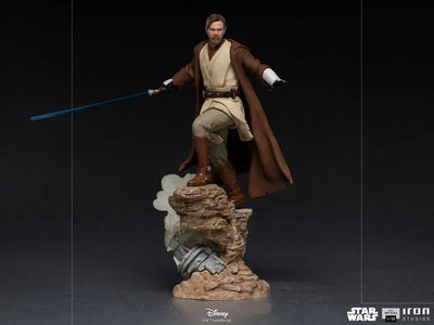 Star Wars Statue "Battle Diorama Series" 1/10 Obi-Wan Kenobiㅤ – Iron Studios – ActionFigure Brasil — ângulo diferente