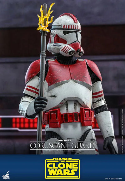 Star Wars: The Clone Wars - Coruscant Guard - 1/6 - TV Masterpiece (Hot Toys)ㅤ – Hot Toys – ActionFigureBrasil — ângulo diferente