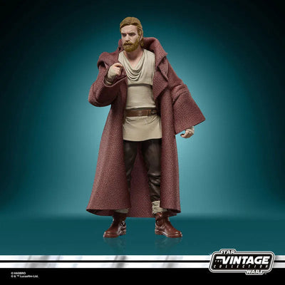 Star Wars"VINTAGE Series" 3.75 Inch, Action Figure Obi-Wan Kenobi (Wandering Jedi)ㅤ – Hasbro – ActionFigureBrasil — iluminação de estúdio