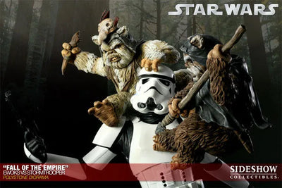 Star Wars VS. Diorama Series - Ewoks VS Stormtrooper (Fall Of The Empire)ㅤ – Sideshow Collectibles – ActionFigureBrasil — iluminação de estúdio