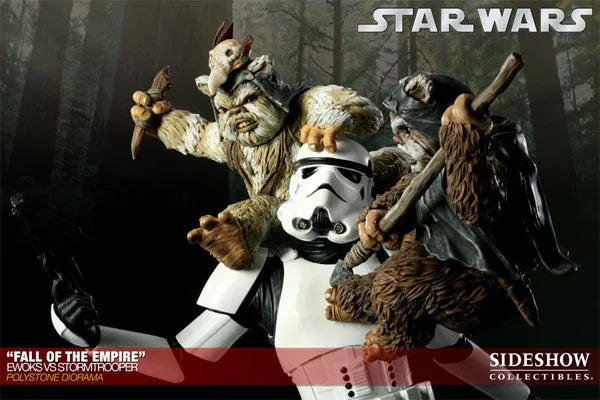 Star Wars VS. Diorama Series - Ewoks VS Stormtrooper (Fall Of The Empire)ㅤ – Sideshow Collectibles – ActionFigure Brasil