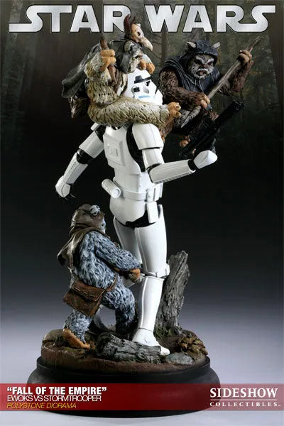 Star Wars VS. Diorama Series - Ewoks VS Stormtrooper (Fall Of The Empire)ㅤ – Sideshow Collectibles – ActionFigure Brasil