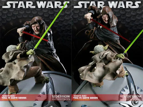 Star Wars VS. Diorama Series - Yoda VS Darth Sidious (Senate Duel)ㅤ – Sideshow Collectibles – ActionFigure Brasil