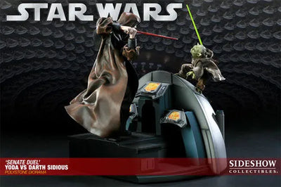 Star Wars VS. Diorama Series - Yoda VS Darth Sidious (Senate Duel)ㅤ – Sideshow Collectibles – ActionFigure Brasil — iluminação de estúdio