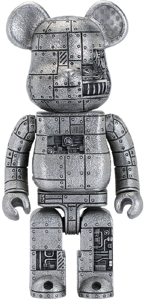 Steampunk Be@rbrick 400% Iron Bright (Special Edition) - LIMITED EDITION: 400 – Royal Selangor – ActionFigure Brasil