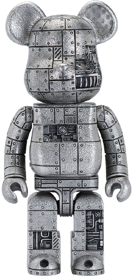 Steampunk Be@rbrick 400% Iron Bright (Special Edition) - LIMITED EDITION: 400 – Royal Selangor – ActionFigure Brasil