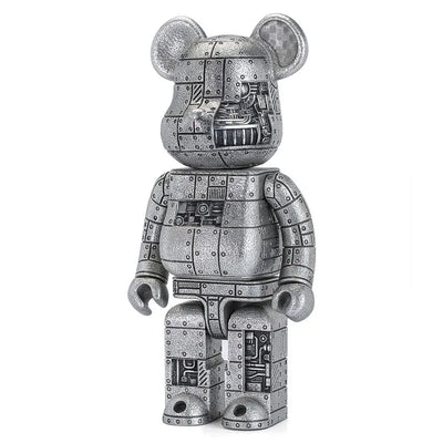 Steampunk Be@rbrick 400% Iron Bright (Special Edition) - LIMITED EDITION: 400 – Royal Selangor – ActionFigure Brasil — close
