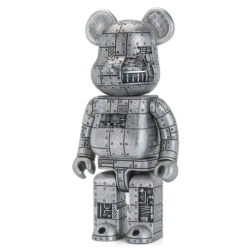 Steampunk Be@rbrick 400% Iron Bright (Special Edition) - LIMITED EDITION: 400 – Royal Selangor – ActionFigure Brasil