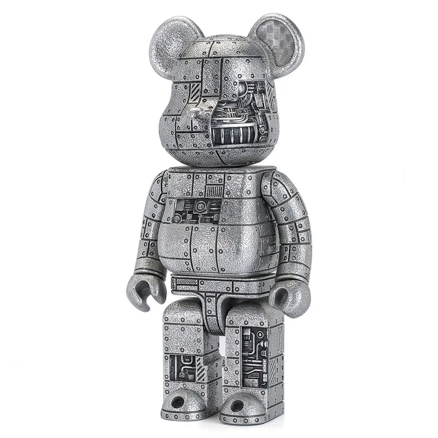 Steampunk Be@rbrick 400% Iron Bright (Special Edition) - LIMITED EDITION: 400 – Royal Selangor – ActionFigure Brasil