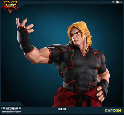 Street Fighter V - Ken Masters 1/4 Statue(Provisional Pre-order)ㅤ – Puella Magi Madoka Magica – ActionFigureBrasil — com base expositora
