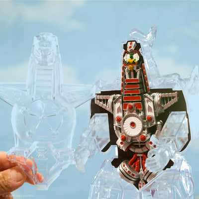 Super Cyborg / Mighty Morphin Power Rangers: Dragonzord Clear verㅤ – Super 7 – ActionFigure Brasil — ambientada