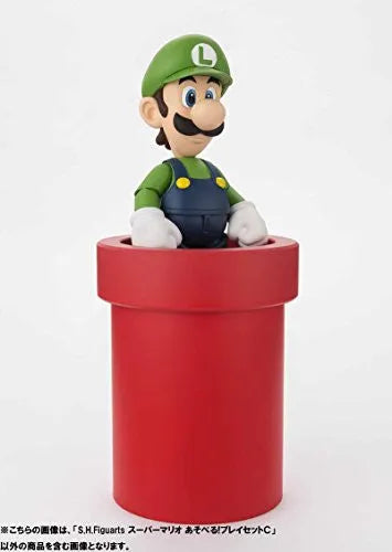 Super Mario Brothers - Met - Pakkun Flower - S.H.Figuarts - S.H.Figuarts Playset - Diorama Play Set C - C (Bandai)ㅤ – Bandai – ActionFigureBrasil — com base expositora