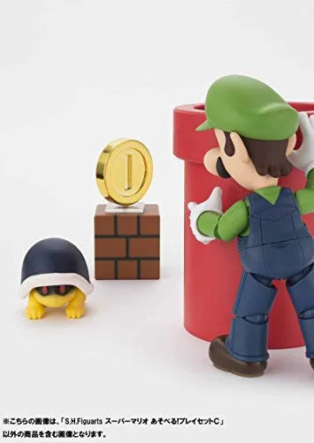 Super Mario Brothers - Met - Pakkun Flower - S.H.Figuarts - S.H.Figuarts Playset - Diorama Play Set C - C (Bandai)ㅤ – Bandai – ActionFigureBrasil — iluminação de estúdio