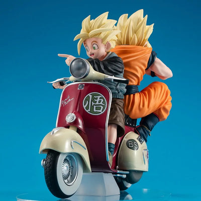Super Saiyan Son Goku & Super Saiyan Son Gohan on Motorbike – MegaHouse – ActionFigure Brasil