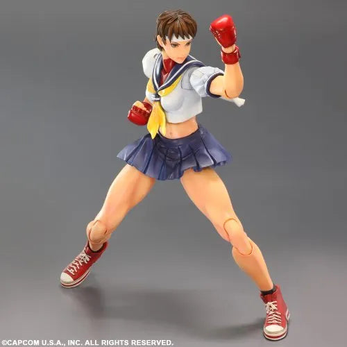 Super Street Fighter IV: Arcade Edition - Kasugano Sakura - Play Arts Kai (Square Enix)ㅤ – Square Enix – ActionFigure Brasil
