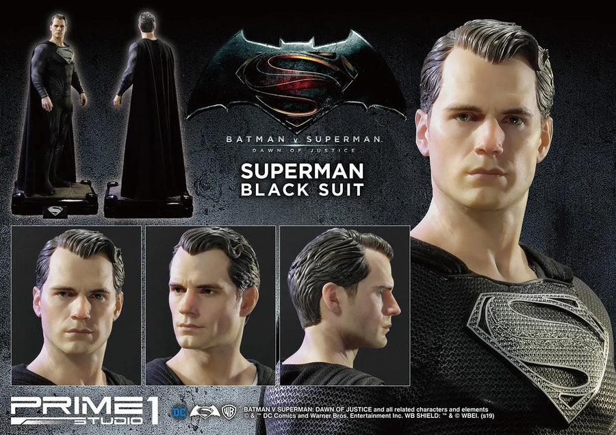 Superman (Black Suit Edition) Batman v Superman: Dawn of Justice (Film) – Prime1Studio – ActionFigure Brasil