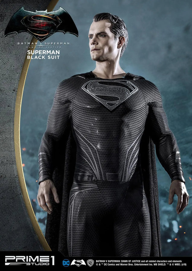 Superman (Black Suit Edition) Batman v Superman: Dawn of Justice (Film) – Prime1Studio – ActionFigure Brasil