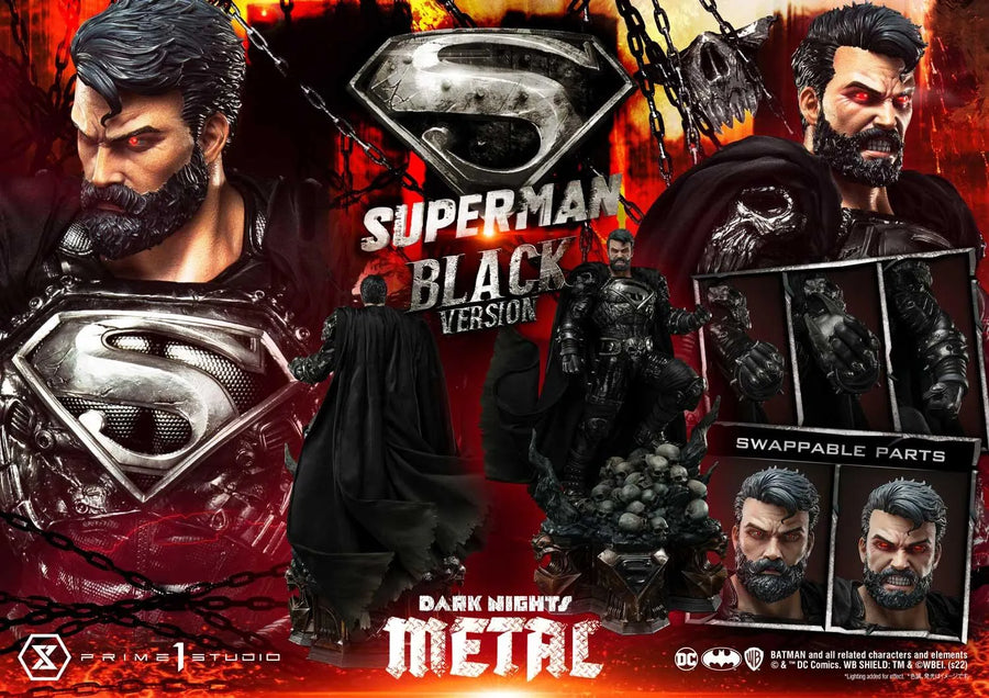 Superman (Black Version) Dark Nights: Metal (Comics) – Prime1Studio – ActionFigure Brasil
