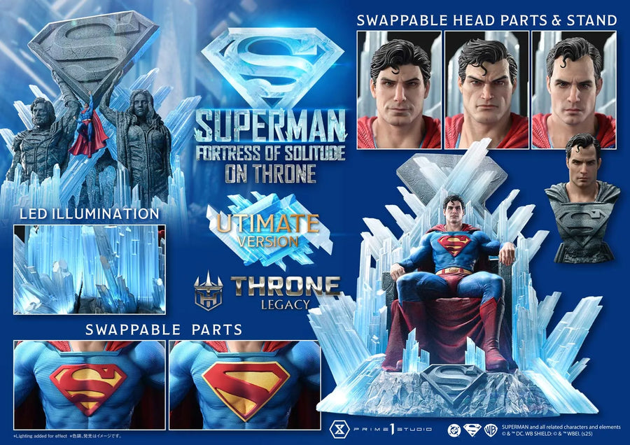 Superman Fortress of Solitude on Throne (Ultimate Bonus Version) Superman (Comics) – Prime1Studio – ActionFigure Brasil